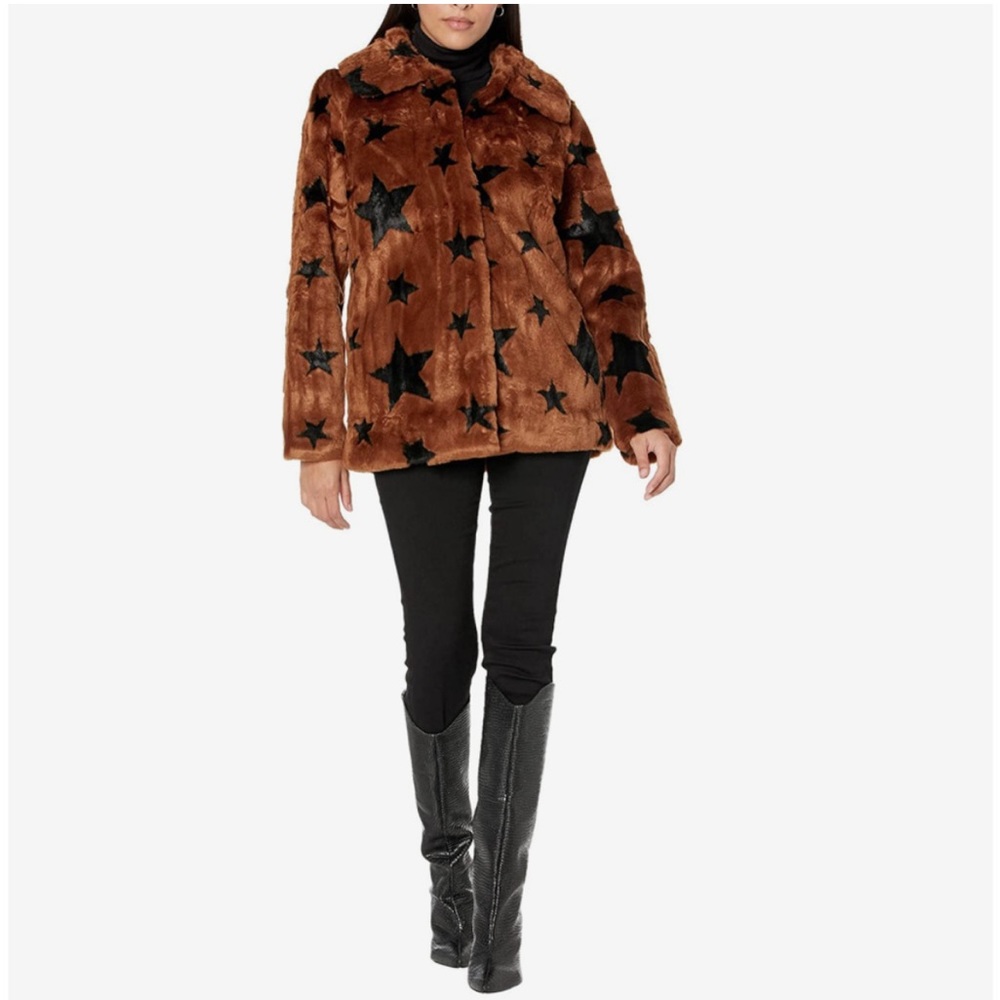 NWT Avec Les Filles Star Bunny faux fur coat